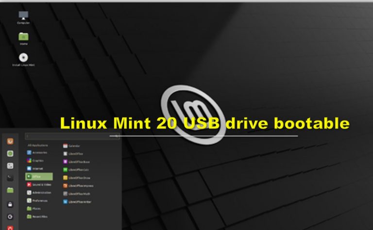 Create Linux Mint 20 LTS bootable USB drive min