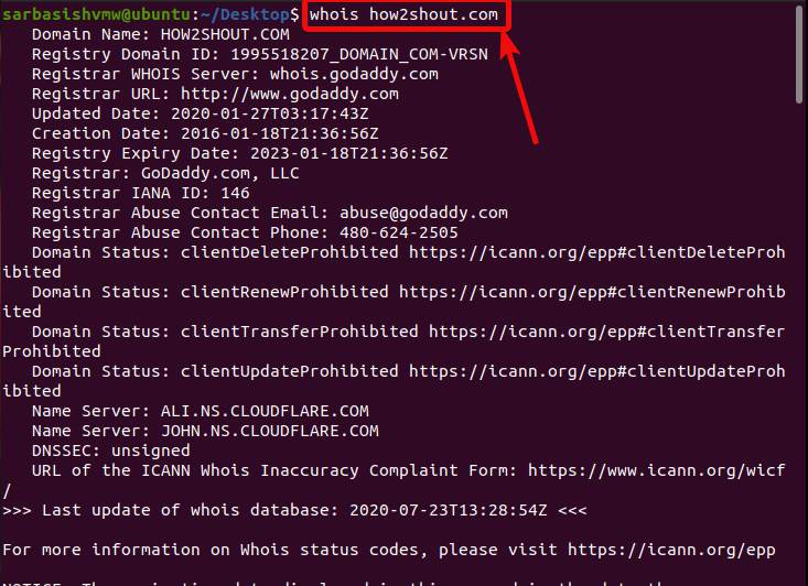 Whois command on Linux 20