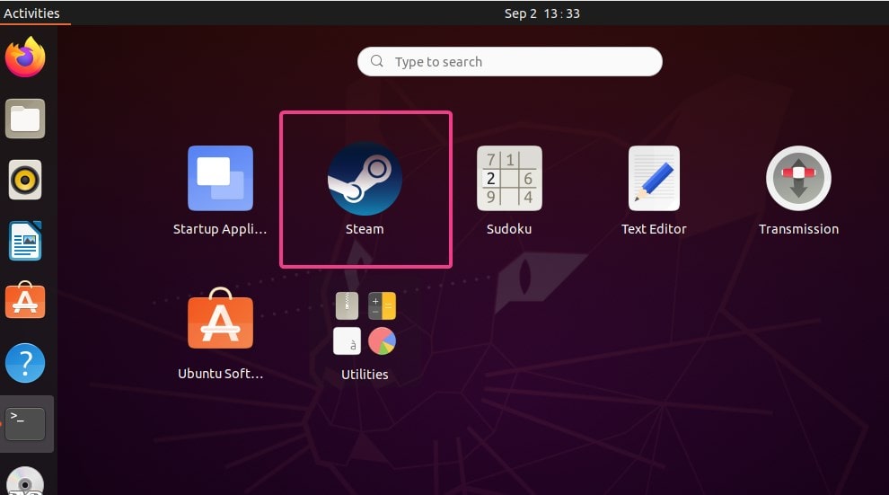 Steam ubuntu. Ubuntu 20.04 переключатель рабочих мест. Ubuntu 20.04 LTS Startup application.