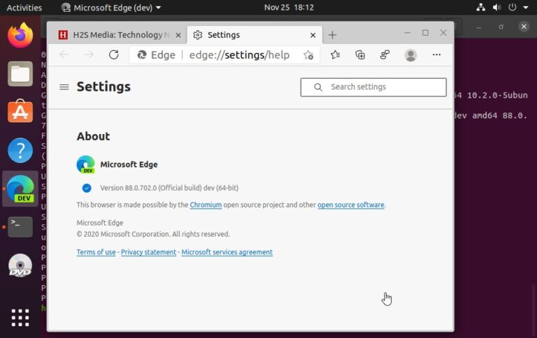 Install Microsoft Edge browser on Ubuntu 20.04 LTS