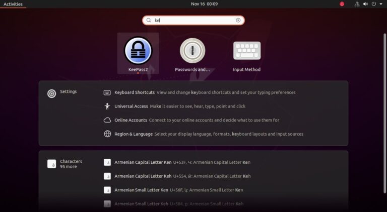 Keypass open source password manager for Ubuntu 20.04