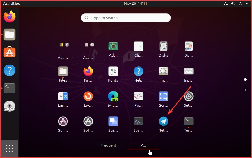 Telegram ubuntu