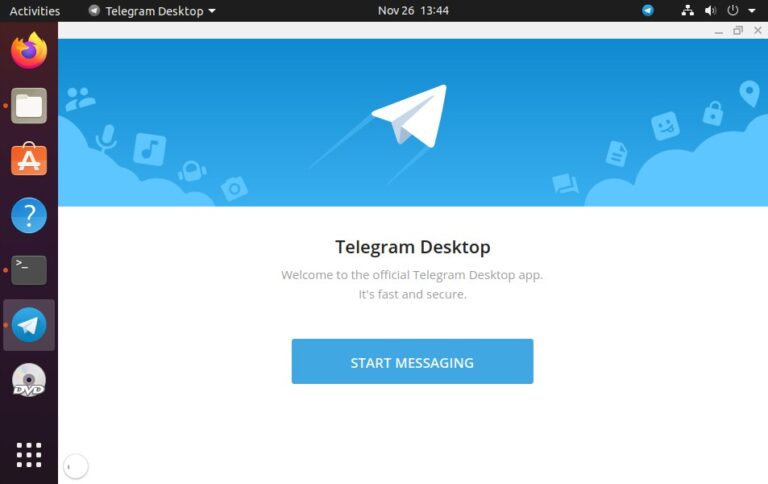 telegram Desktop app install Ubuntu 20.04 LTs