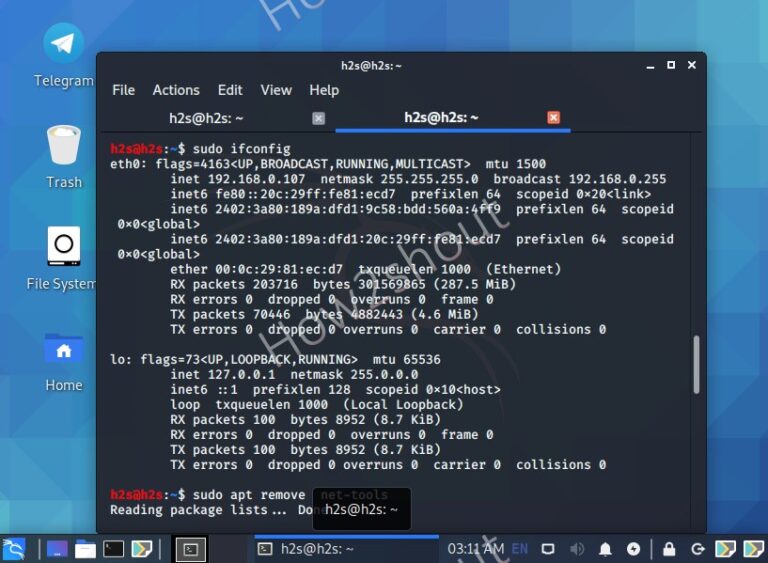 Install Ipconfig command on Kali Linux