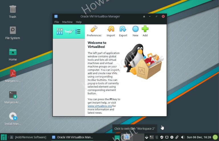 VirtualBox on Manjaro Linux