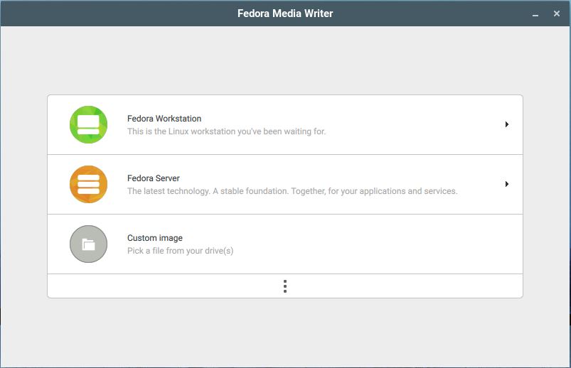 Fedora Media writer