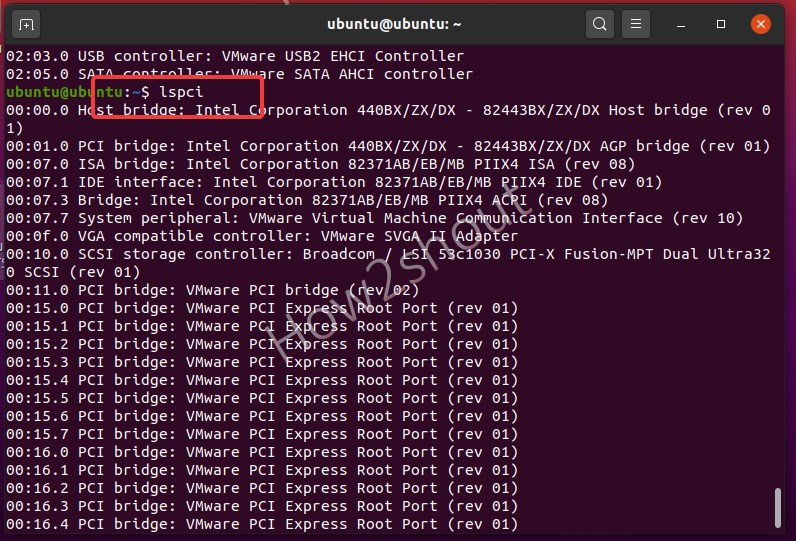 Linux system PCI cards information