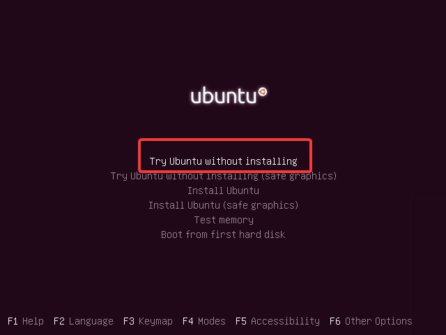 Try Ubuntu without installing