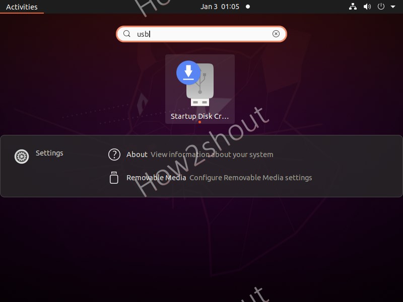 Ubuntu Default USB startup creator