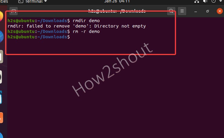 Linux: Delete files & command terminal - Shout