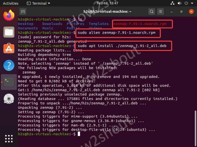 Converrt and install RPM software on Ubuntu 20 compressed
