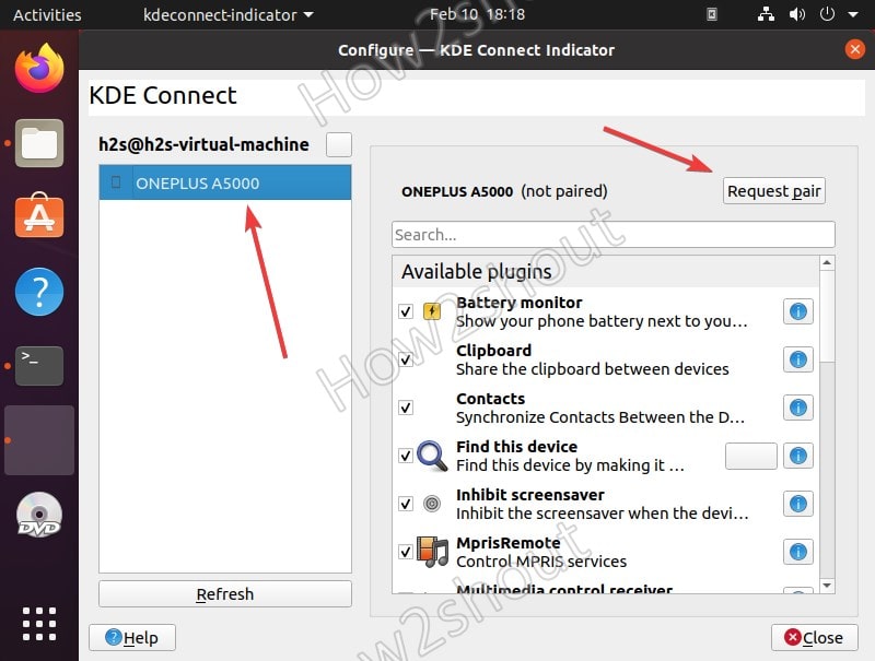 Pair Smartphone with KDE connect