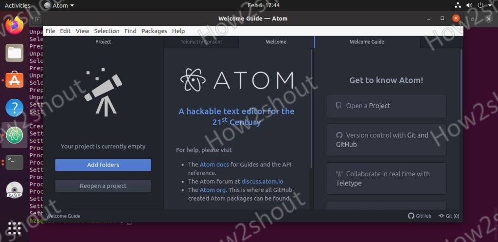 Install Atom Ubuntu Via Terminal