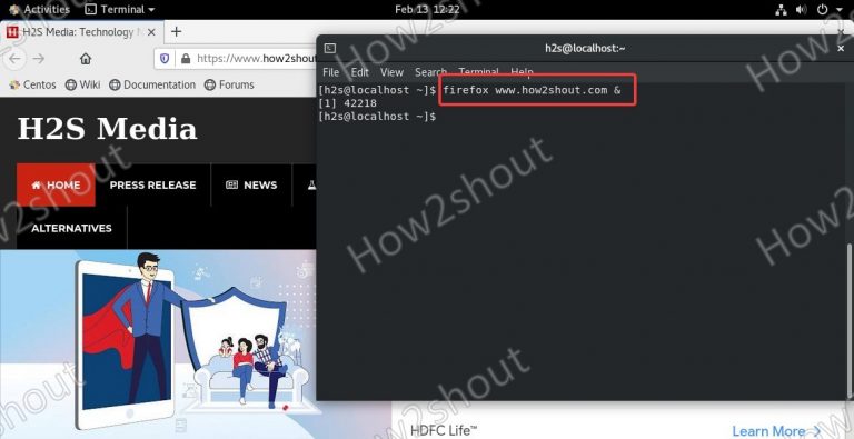 open firefox with some URL in command line linux