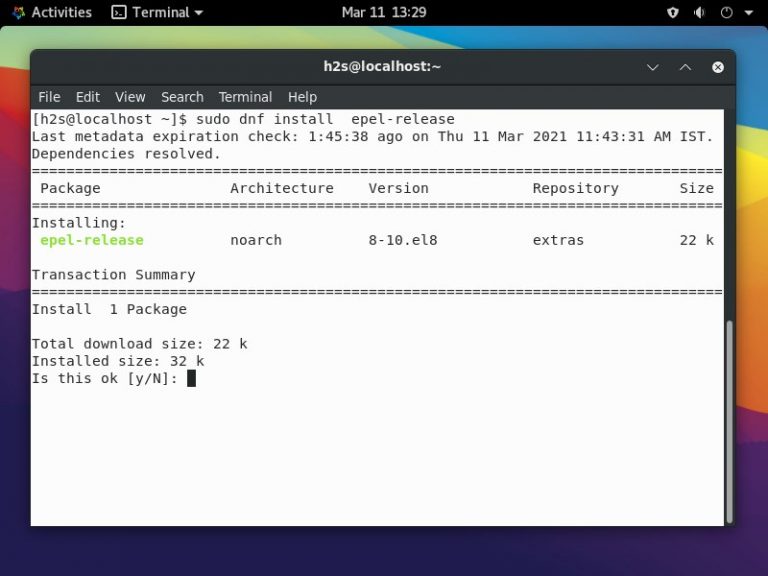 Enable EPEL repo on AlmaLinux 8