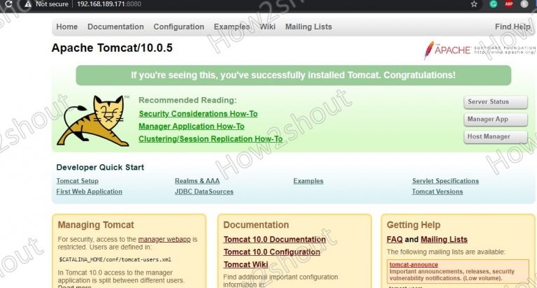 Apache Tomcat installed on Rocky Linux