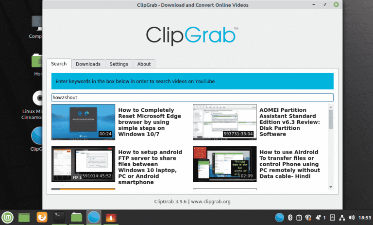 Install Clipgrab youtube downloader on Linux Mint with desktop shortcut
