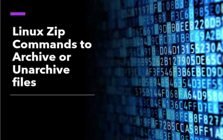 Linux Zip Commands to Archive or Unarchive files