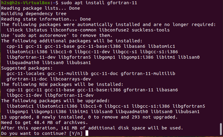 Install gfortran 11 on Ubuntu 20.04 Linux