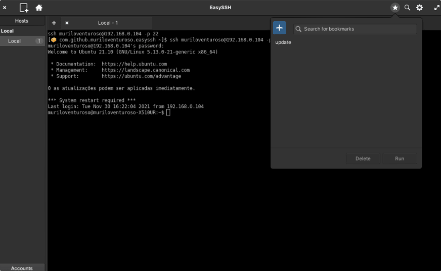 Ubuntu desktop ssh