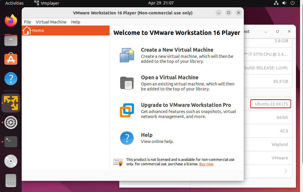 instal VMware Workstation Player 17.5.22583795