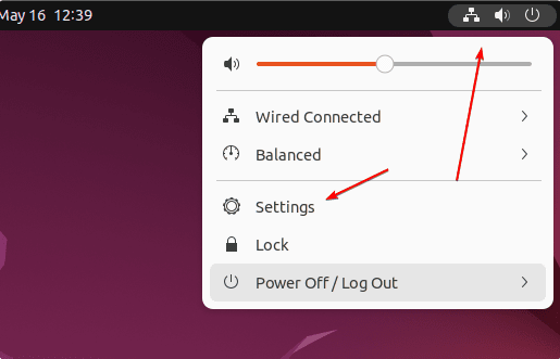 Open Ubuntu Settings