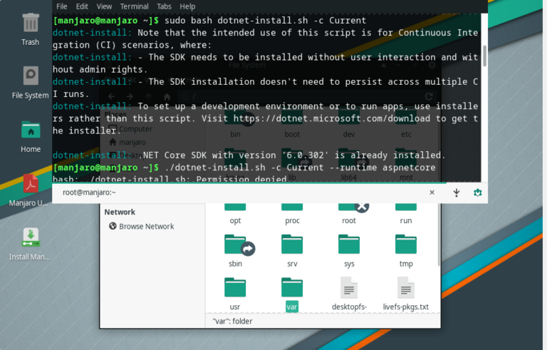 Manjaro Linux Net Core