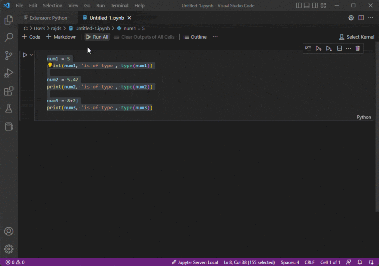 Open and create a new tab in Visual code studio