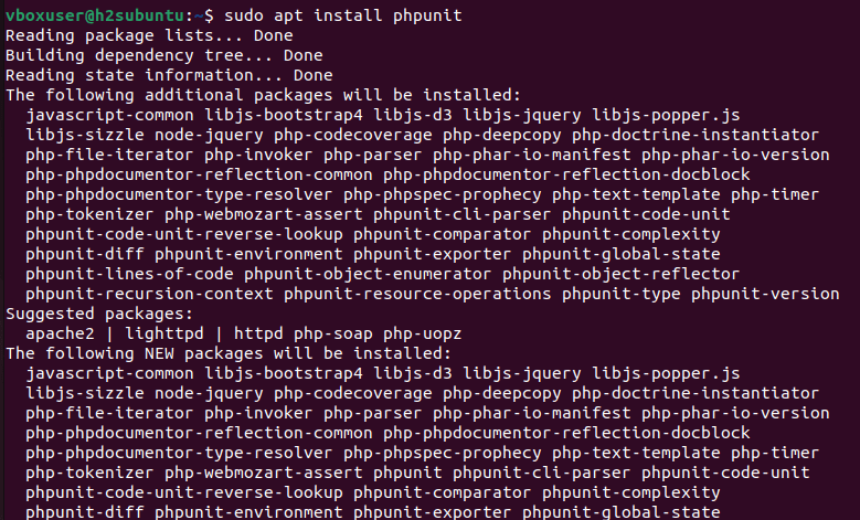 Install PhpUnit on Ubuntu 22.04