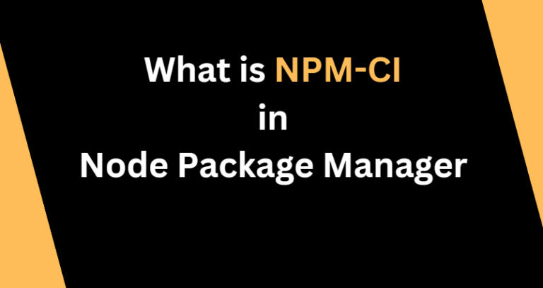npm ci and how it is different from NPM Install