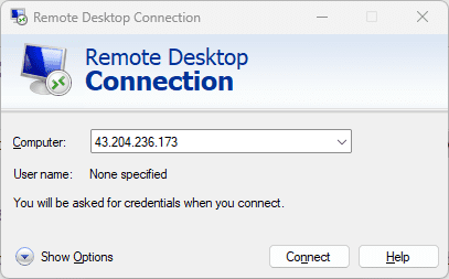 Access Windows Remote Desktop Application