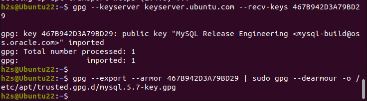 Adding GPG key to Ubuntu 22.04