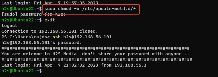Disable default MOTD files in Ubuntu Linux