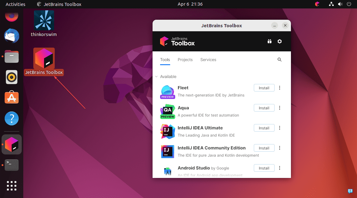 Install Jetbrains Toolbox on Ubuntu 22.04