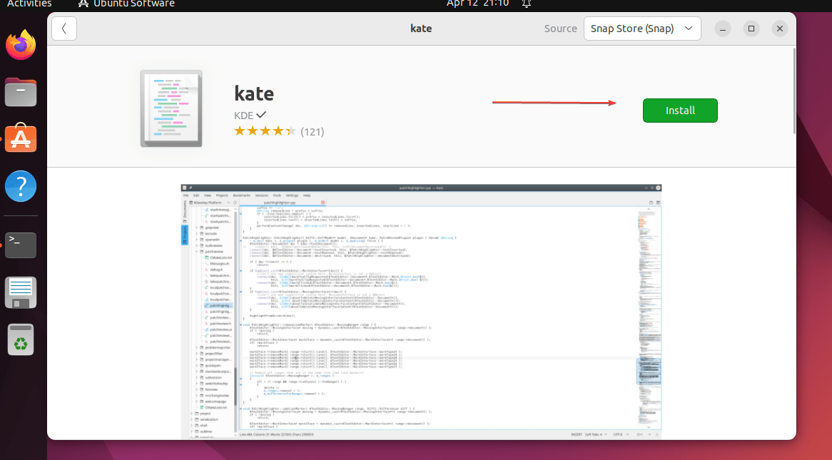 Install Kate text editor in Linux