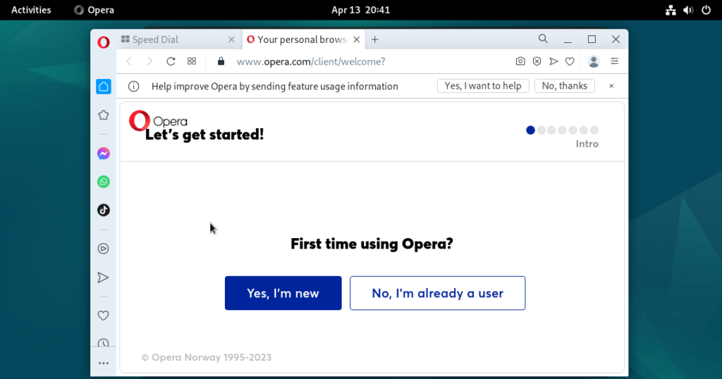 Install Opera browser on Debian linux 12 10 11