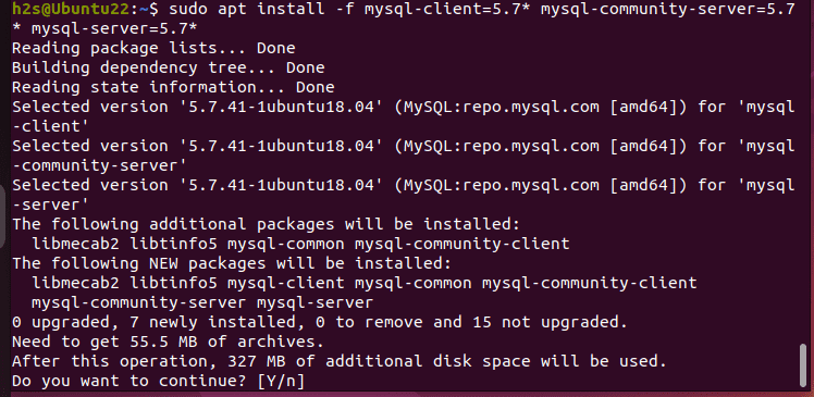 Installing MySQL 5.7 on Ubuntu 22.04