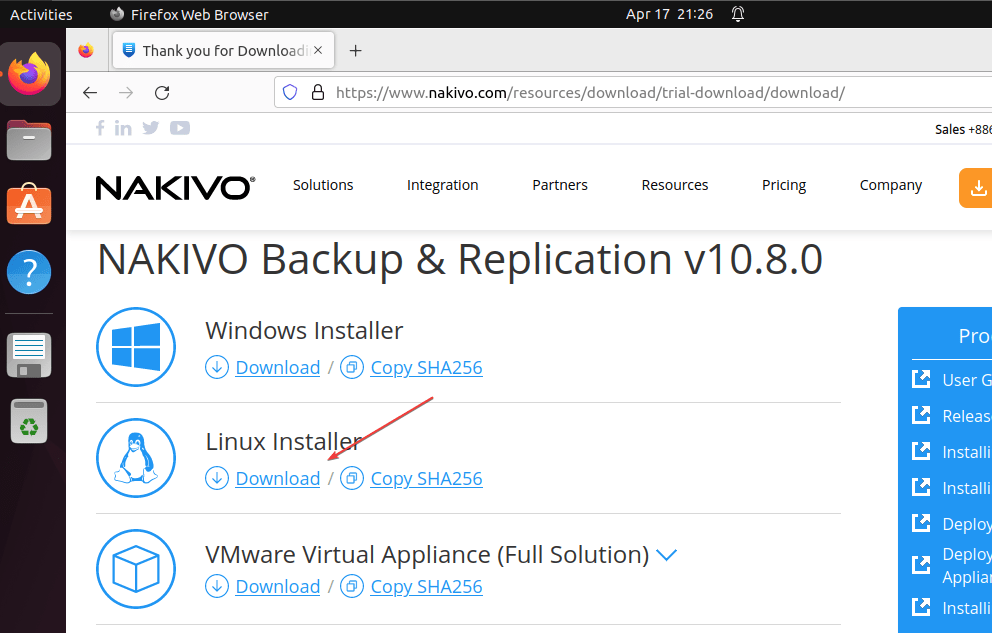 Nakivo Backup for Office 365 download Linux