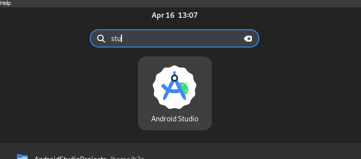 launch Android Studio IDE
