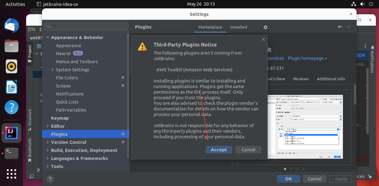 Accept third part plugin notice