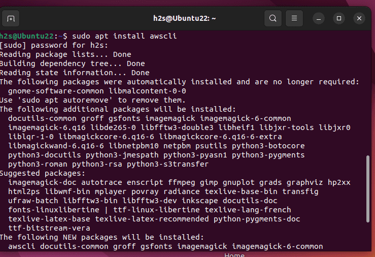 Install AWS command line tool on Ubuntu 1