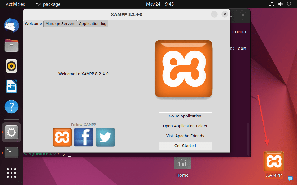 XAMPP桌面ubuntu快捷方式