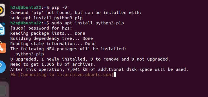 sudo apt install python pip