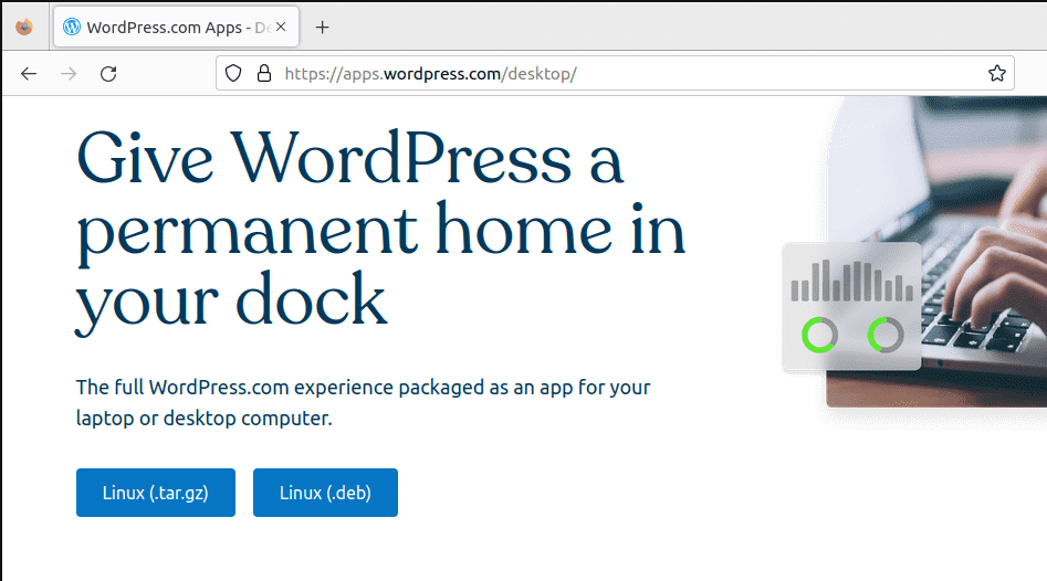 WordPress 桌面应用程序的 Deb 二进制文件