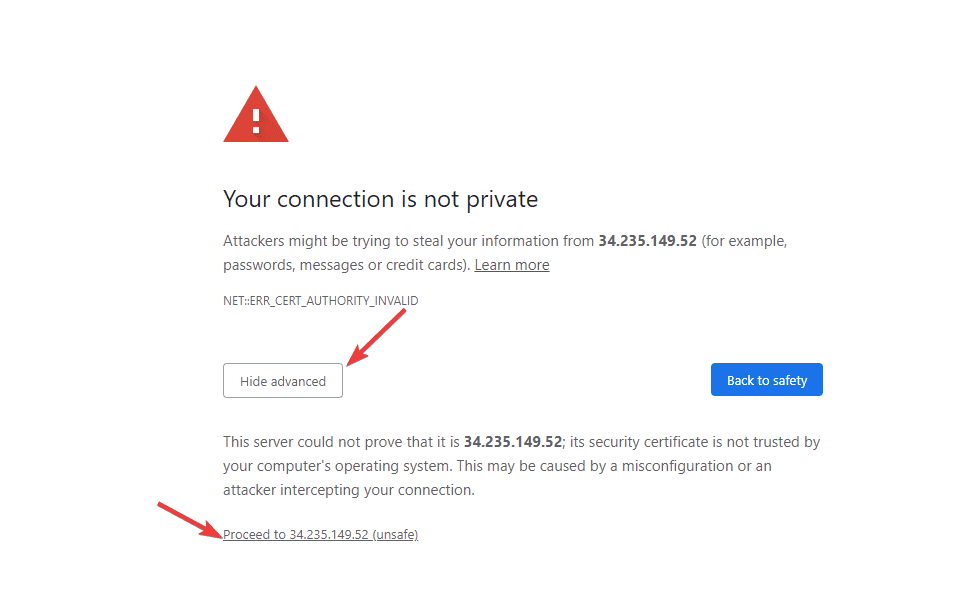 SSL Certificate error