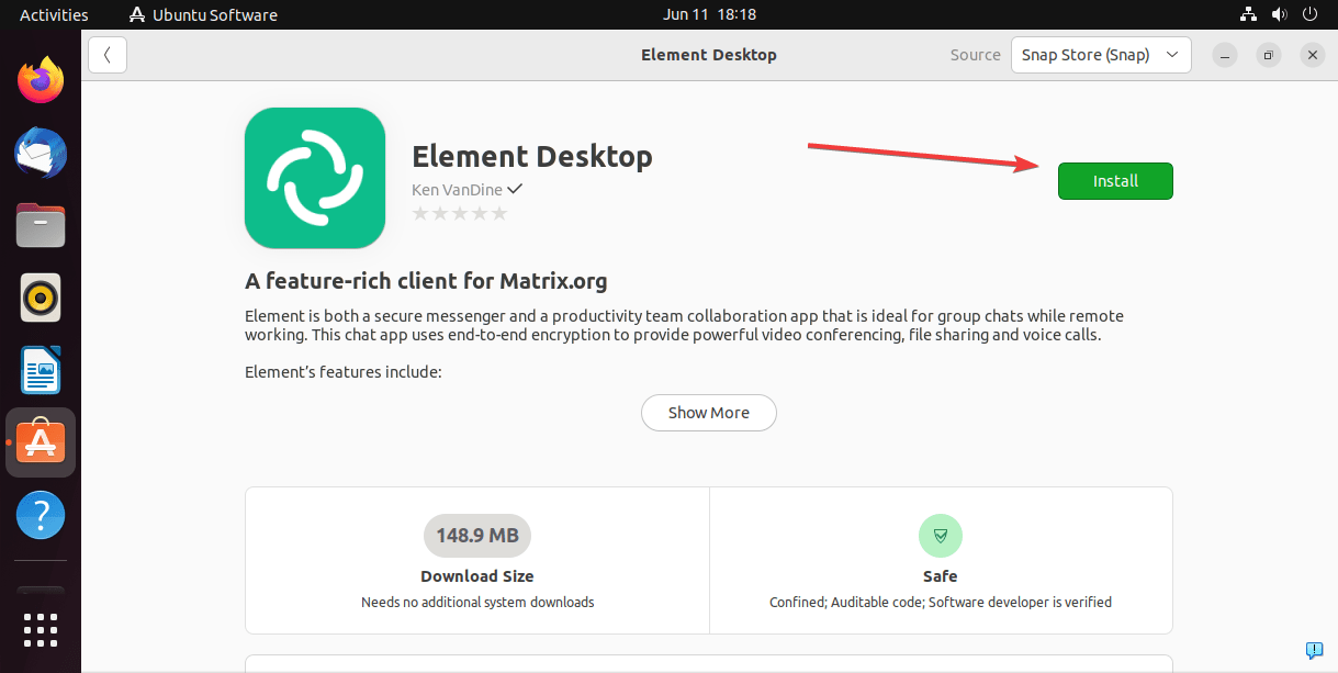 Use GUI to install Element Desktop