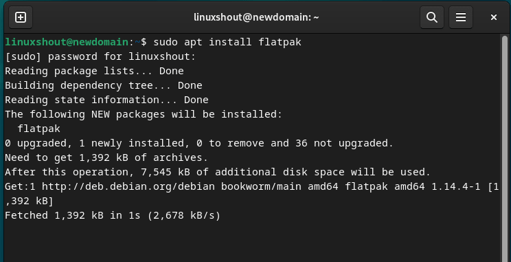 Install Flatpak in Debian 12