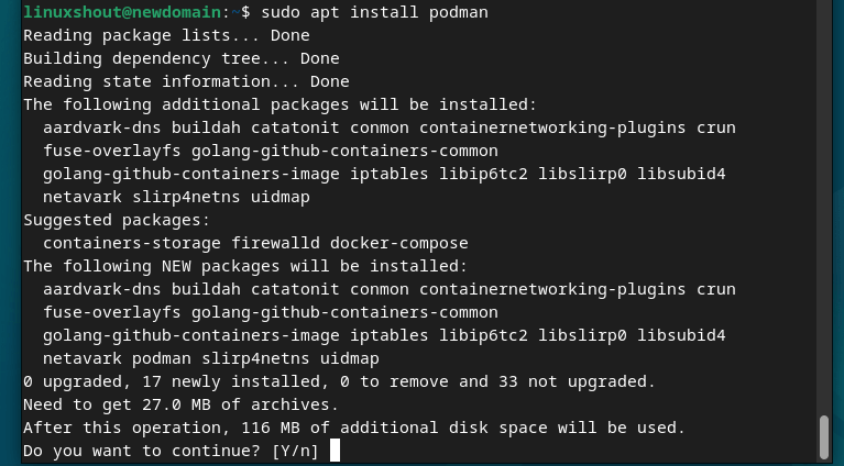 如何在Debian 12/11 Linux中安装Podman