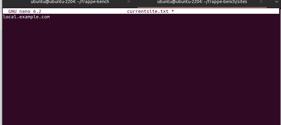 Add your ERPnext website ubuntu 22.04