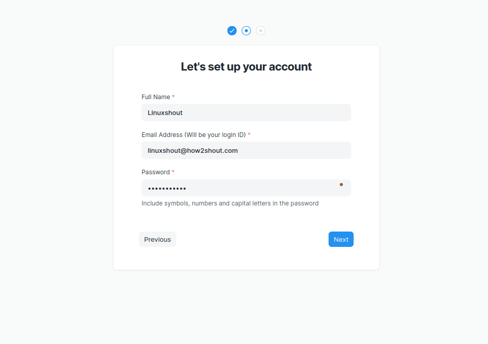 Create a user account